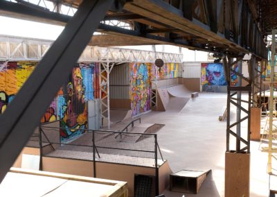 Vu générale du parc et du skatepark