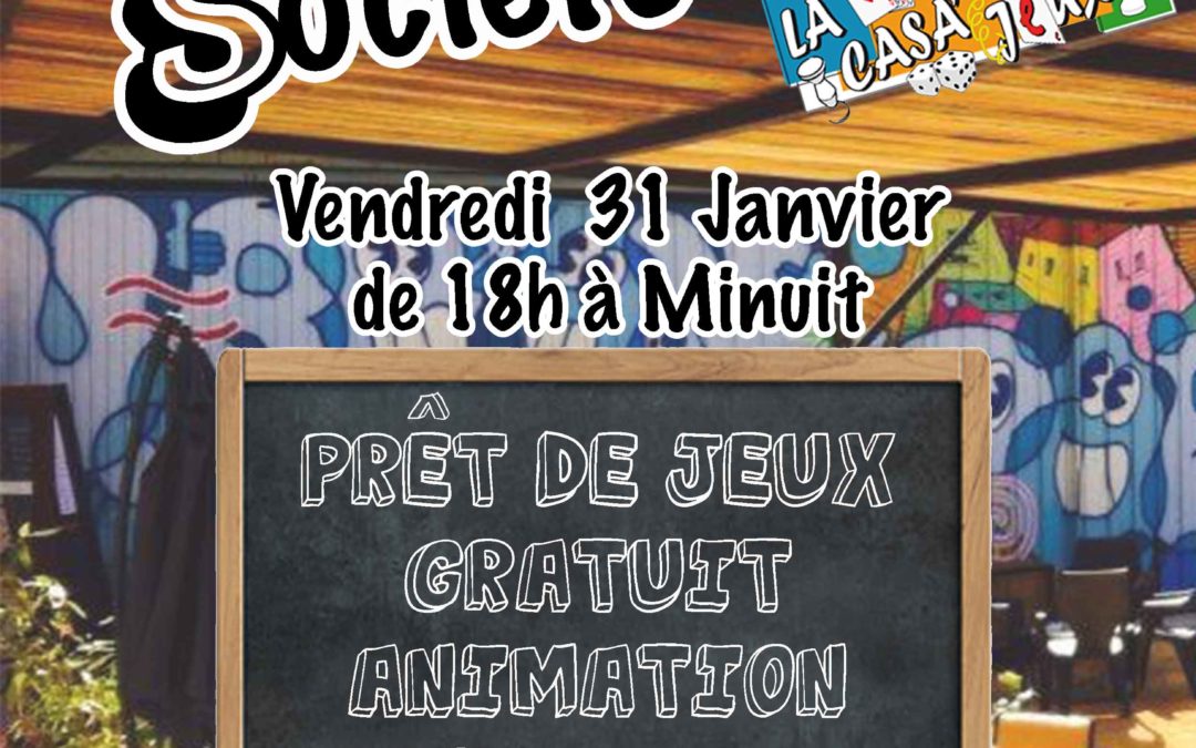 Vendredi 31 Janvier – Soirée Jeux de société