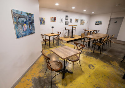 Tableaux de street art - Salle du bistrot d'Urban Parc