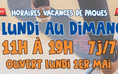 Horaires vacances de Pâques (ouvert 1er mai) !